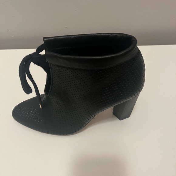 Diane Von Furstenberg Black Leather Booties - Picture 2 of 7